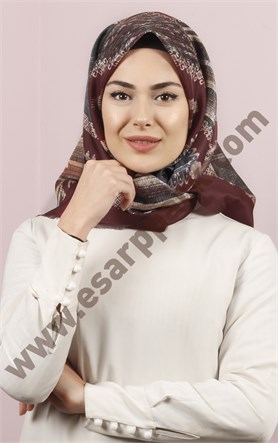 Piramit Tafta Dijital Eşarp 1946-26