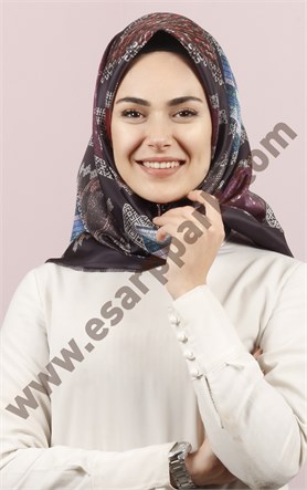 Piramit Tafta Dijital Eşarp 1946-28