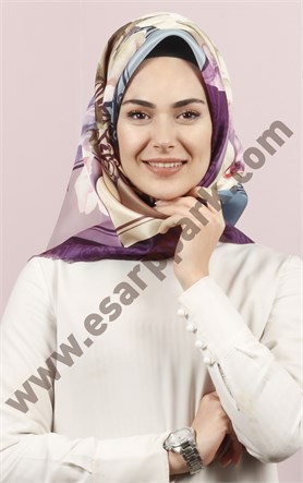 Piramit Tafta Dijital Eşarp 1946-3