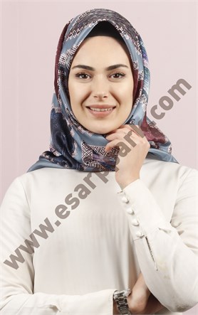 Piramit Tafta Dijital Eşarp 1946-31