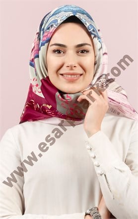 Piramit Tafta Dijital Eşarp 1946-34