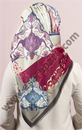 Piramit Tafta Dijital Eşarp 1946-34