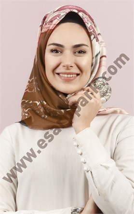 Piramit Tafta Dijital Eşarp 1946-36