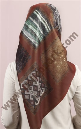 Piramit Tafta Dijital Eşarp 1946-37