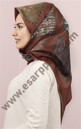 Piramit Tafta Dijital Eşarp 1946-37