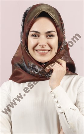 Piramit Tafta Dijital Eşarp 1946-37