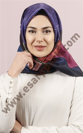 Piramit Tafta Dijital Eşarp 1946-38