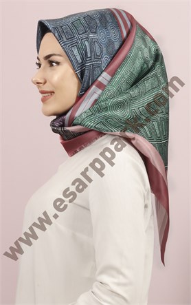 Piramit Tafta Dijital Eşarp 1946-39