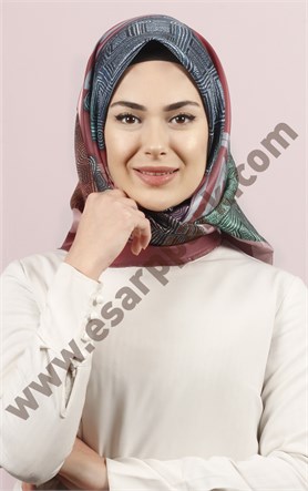 Piramit Tafta Dijital Eşarp 1946-39