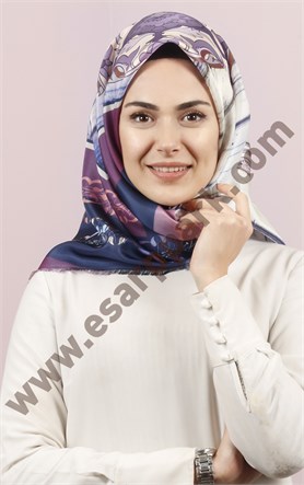 Piramit Tafta Dijital Eşarp 1946-40