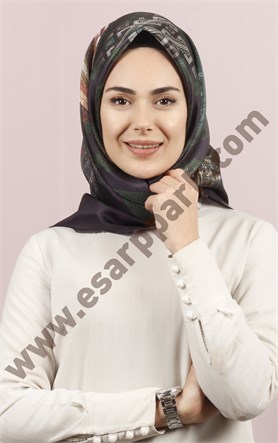 Piramit Tafta Dijital Eşarp 1946-41