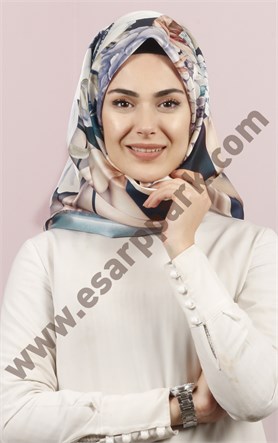 Piramit Tafta Dijital Eşarp 1946-5