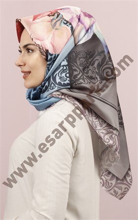 Piramit Tafta Dijital Eşarp 1946-6