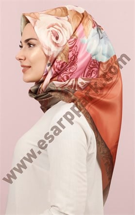 Piramit Tafta Dijital Eşarp 1946-7