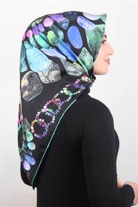 Piramit Twill İpek Eşarp 1841-3