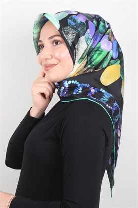 Piramit Twill İpek Eşarp 1841-3