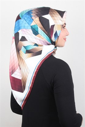 Piramit Twill İpek Eşarp 1842-3