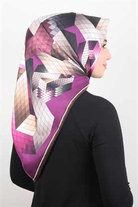 Piramit Twill İpek Eşarp 1842-4