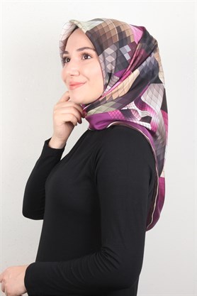 Piramit Twill İpek Eşarp 1842-4