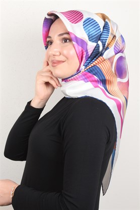 Piramit Twill İpek Eşarp 1844-3