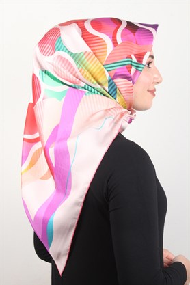 Piramit Twill İpek Eşarp 1844-4