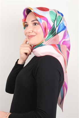 Piramit Twill İpek Eşarp 1844-4