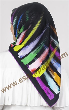 Piramit Twill İpek Eşarp 1848-6