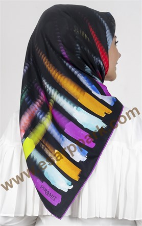 Piramit Twill İpek Eşarp 1848-6