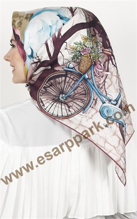 Piramit Twill İpek Eşarp 1850-3