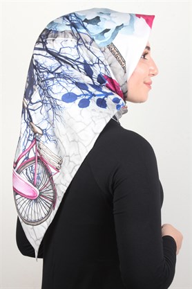 Piramit Twill İpek Eşarp 1850-6