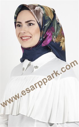 Piramit Twill İpek Eşarp 1851-10