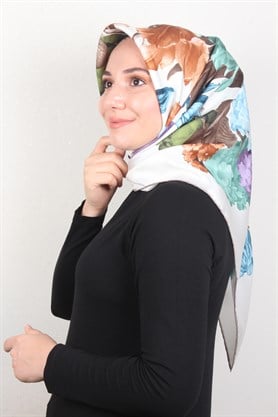 Piramit Twill İpek Eşarp 1851-6