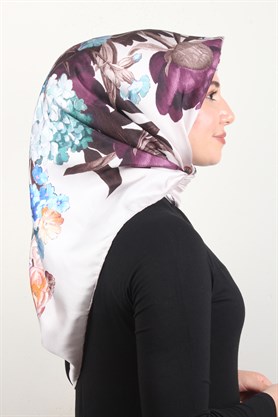 Piramit Twill İpek Eşarp 1851-7