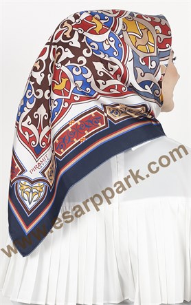 Piramit Twill İpek Eşarp 1852-4