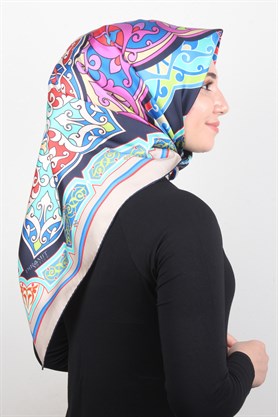 Piramit Twill İpek Eşarp 1852-5