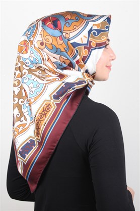 Piramit Twill İpek Eşarp 1852-6