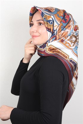 Piramit Twill İpek Eşarp 1852-6