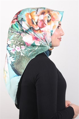 Piramit Twill İpek Eşarp 1853-3