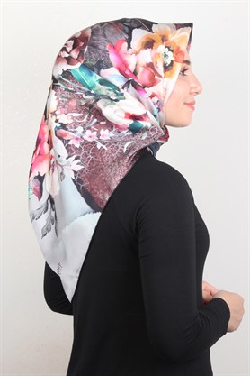 Piramit Twill İpek Eşarp 1853-5