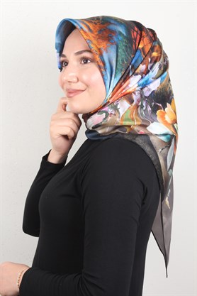 Piramit Twill İpek Eşarp 1853-8