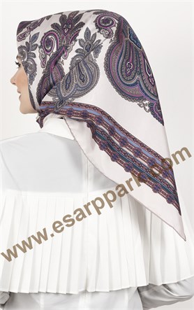 Piramit Twill İpek Eşarp 1854-3
