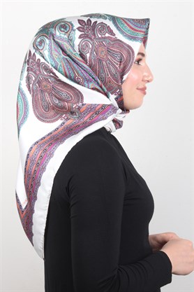 Piramit Twill İpek Eşarp 1854-8