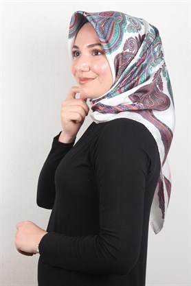 Piramit Twill İpek Eşarp 1854-8