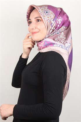 Piramit Twill İpek Eşarp 1865-5