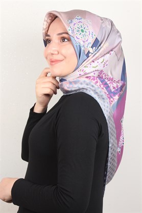 Piramit Twill İpek Eşarp 1865-6