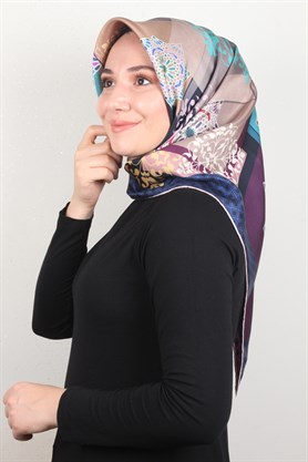 Piramit Twill İpek Eşarp 1865-7