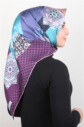 Piramit Twill İpek Eşarp 1865-7