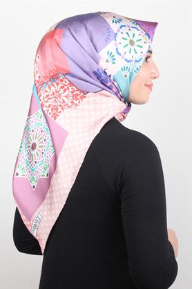 Piramit Twill İpek Eşarp 1865-8