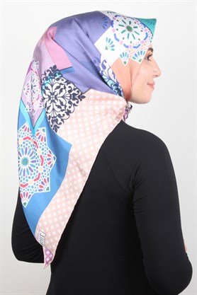 Piramit Twill İpek Eşarp 1865-9