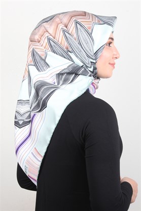 Piramit Twill İpek Eşarp 1866-4